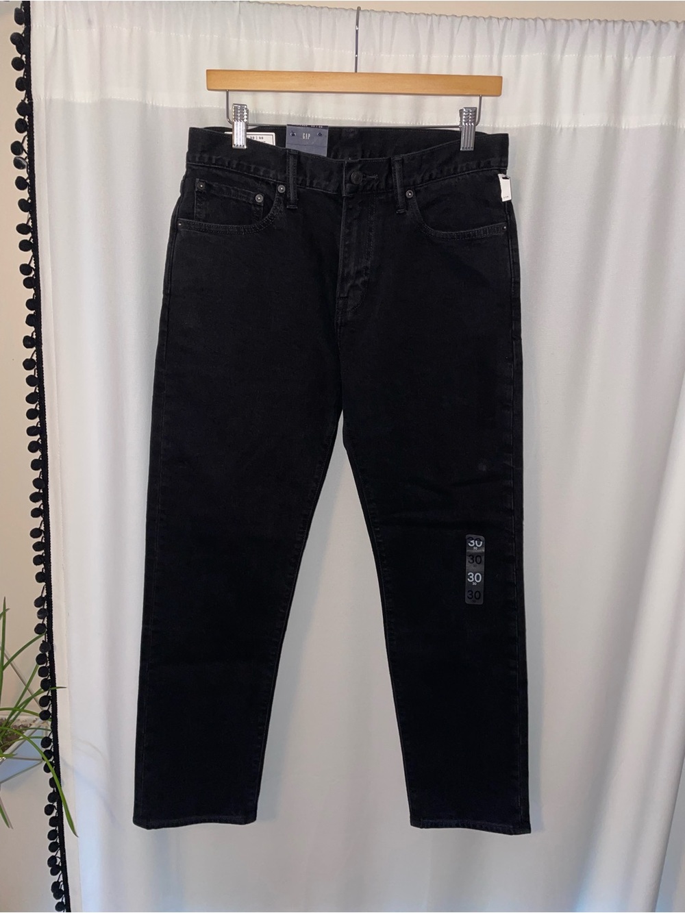 NWT Gap straight gapflex black jeans men’s 30 30 denim straight jean new w/ tags